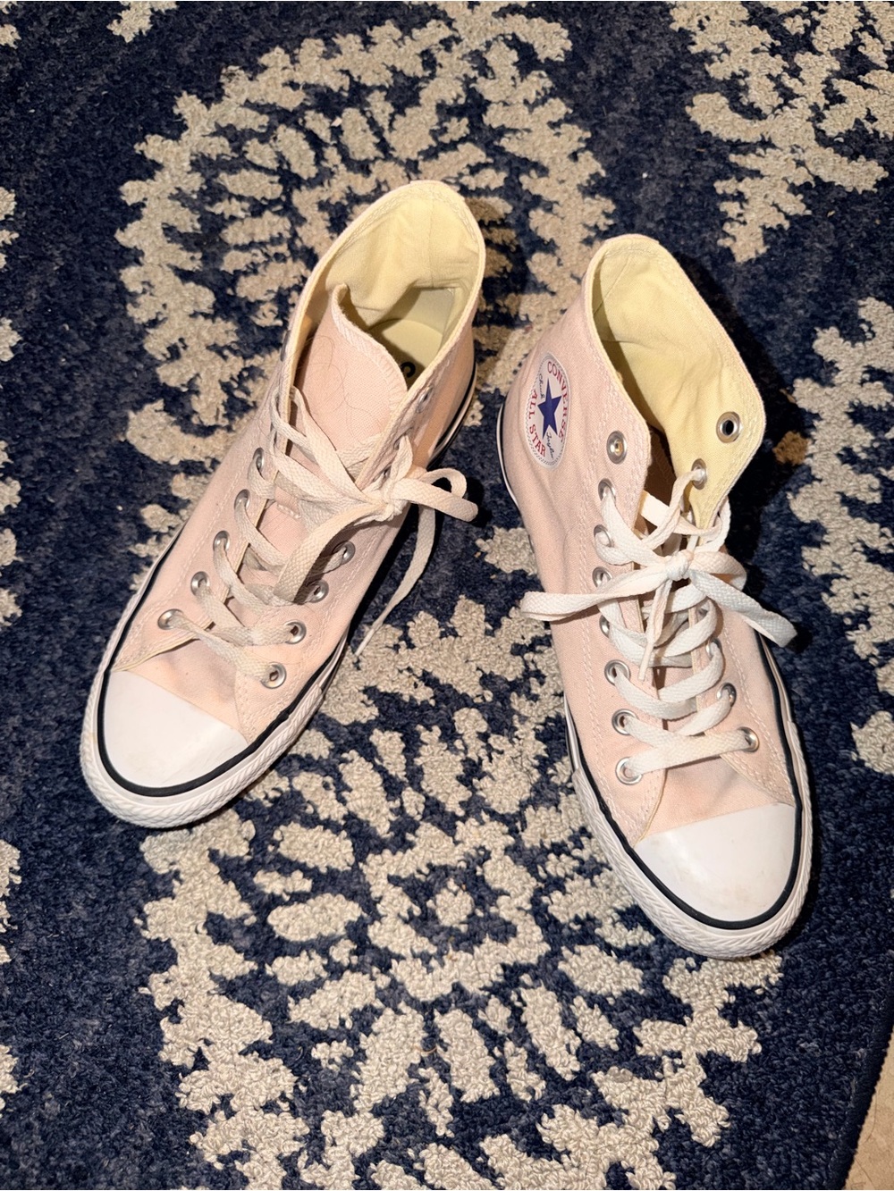 Converse High Top Sneakers in Pale Pink